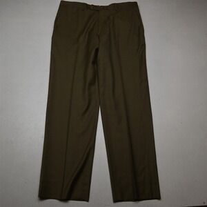 Loro Piana Cremieux 36x32 Brown 100% Wool Flat Front Classic Dress Mens Pants